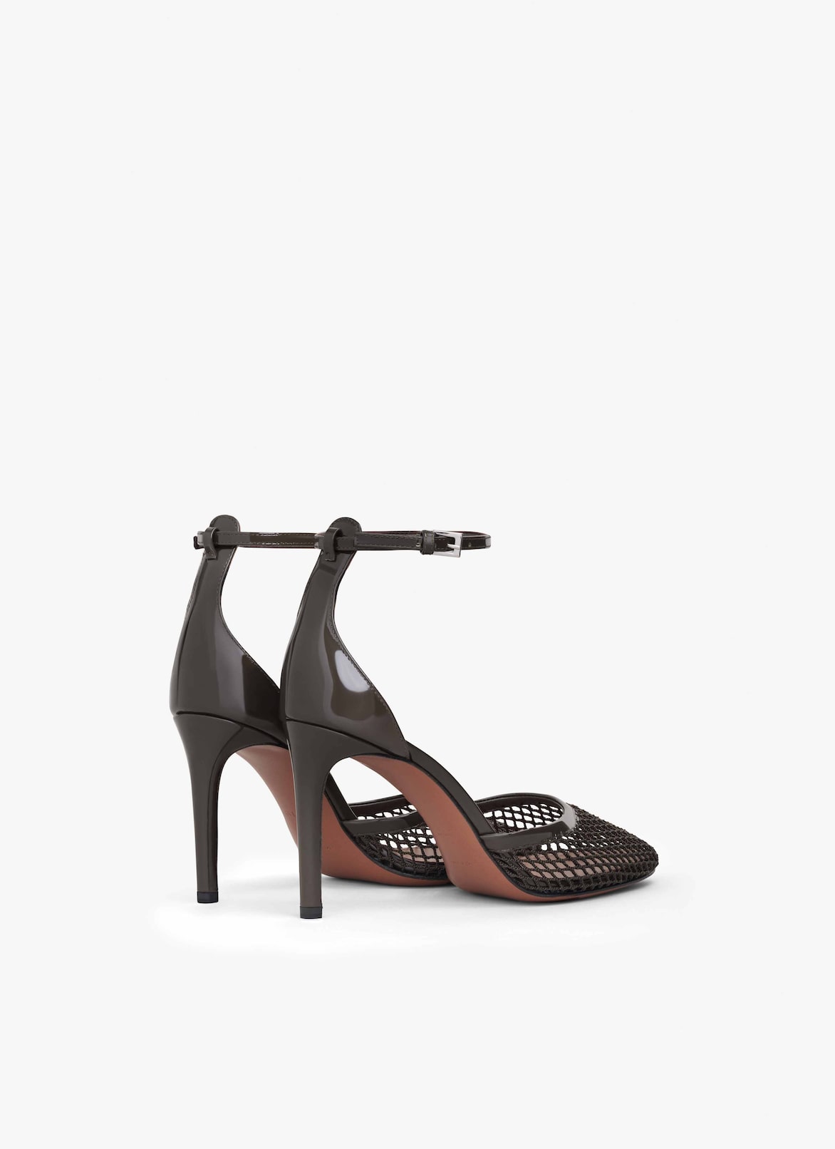 ESCARPINS EN RÉSILLE ALAÏA KAKI ESCARPINS EN RÉSILLE